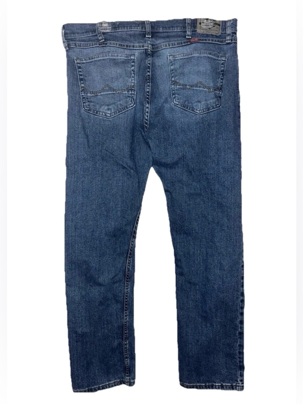 Men’s Wrangler Five Star Premium Slim Straight Blue Jeans Western Denim 36x30 - Picture 3 of 14
